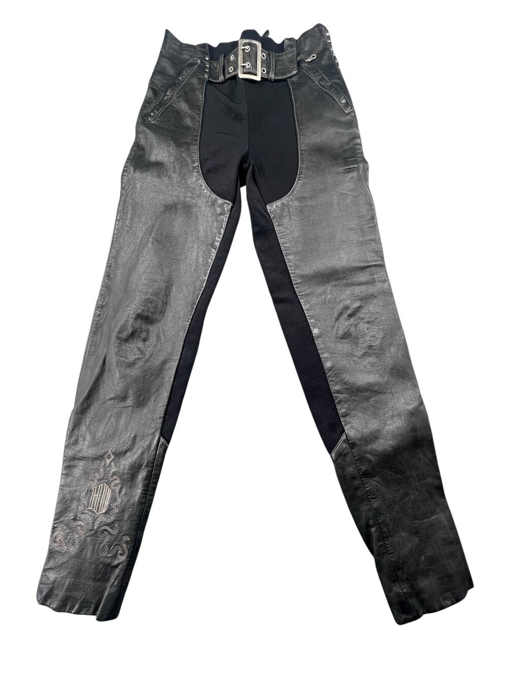 Harley-Davidson Women’s Genuine Leather Chap Style Lace Leather Pants